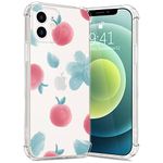 Idocolors Cute Peach Fruit Phone Cases for iPhone 6s/6, Shockproof Soft Flexible TPU Protective Clear Girly Case Cover for iPhone 6