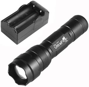 ULTRAFIRE Single Mode Mini Flashlight,1200 High Lumen Zoomable LED Tactical Flashlight with UFB18 and Charger for Outdoor Camping and Hiking Bright Small Handheld Flashlight 502z