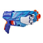 Nerf Elite Disruptor Blaster, 6-Dart Rotating Drum, 6 Nerf Elite Darts, Slam Fire, Reflex Blue