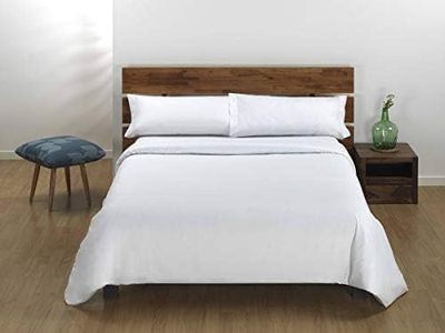 Sibiles - Juego 2 Piezas de Funda Nórdica Blanca Hotel de PoliAlgodón con Funda Almohada (Cama 105)