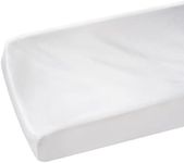 Satin Changing Pad Cover, Changing Table Cover Diaper Changing Pad Cover Great for Baby Hair, Soft Silk Feeling Cradle Sheet Changing Table Sheets 17" x 32", White