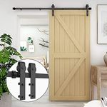 CCJH 6FT Track Sliding Barn Door Ha