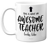 Stuff4 Awesome Teacher Mug - Gifts for Teachers and Mugs for Teacher, 11oz Ceramic Dishwasher Safe Premium Mugs, Gifts for A Teacher, Best Teacher Gifts, Great Teacher Gifts