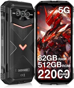 DOOGEE V MAX Pro 5G Rugged Phone,22000mAh 32GB+512GB/TF 2TB,Android 14 Rugged Smartphone,108MP+20MP Night Vision Phone, 6.58"FHD+ 120Hz IPS Screen, IP68/IP69K Waterproof Phone,NFC/Face ID/Fingerprint