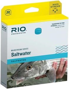RIO Products Mainstream Saltwater Fly Line, Floating Saltwater Fly Fishing Line, Easy Casting for Any Angler Targeting Bonefish, Permit, Tarpon, and Other Species, Blue, 8wt