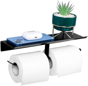 Belle Vous Portarrollos con Estante - Soporte Porta Rollos para Colgar Papel Higienico - Portarollos Autoadhesivo - Colgador Portarrollo Sin Taladro de Papel Higiénico para Baño