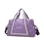 FURN ASPIRE Durable Oxford Fabric Gym Bag For Women With Separate Shoes Compartment And Wet And Dry Pocket Lightweight Gym/Yoga/Sports/Travel Multifunctional Bag. (E. Purple), 22 Cm, 23 Cm