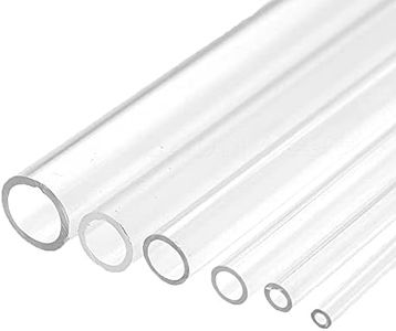 AcbbMNS 5pcs Acrylic Clear Plastic Tube Round Pipe 45mm OD 2mm Wall 250mm Length