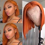 Ginger Bob wig Glueless Human Hair 