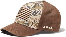 ARIAT Men's Patriot Fabric Back Cap, Brown, One Size, Brown, One Size