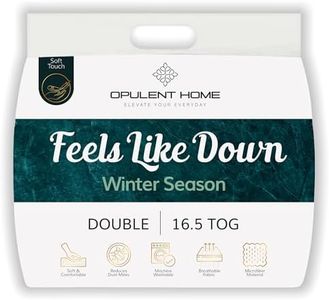 Opulent Home Warm and Cosy 16.5 Tog Winter Duvet - Premium Ultra Soft Quilt for Winter - Anti-Allergy Duvet for a Better and Healthier Sleep - Double