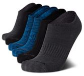 Nautica Men's Non Slip Stretch Comfort No Show Socks (6 Pack), Blue Multi, 6-12.5