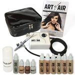 Art of Air Professional Airbrush Cosmetic Makeup System / Fair to Medium Shades 6 Piece Foundation Set with Blush, Bronzer, Shimmer and Foundation