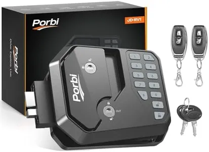 Porbi Full Metal RV Keyless Entry Door Lock with Password & Remote, Anti-Peeping & Backlit Keypad, Durable and Secure Camper Latch Replacement for RV Travel Trailer, Patented Security Structure
