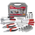 Hi-Spec 67pc Car Tool Kit & Home DIY Mechanic Tool Set - Hand Tools for Men with Socket Set, Wrench, and Ratchet in a Tool Box. Essential Tools Set for Repair and Maintenance