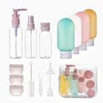 ojussa 14Pcs Travel Bottle Set for Toiletries Leak Proof Travel Bottles Travel Containers with Bag Squeezable Travel Accessories for Lotion Shampoo Conditioner Skincare