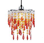 Innoteck Sunbeam Ceiling Chandelier Acrylic Light Shade, Orange & Amber & Clear