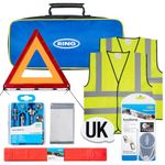 Ring RK002 Essential European Travel Kit - Headlight Deflectors, Warning Triangle, UK Sticker, Bulb Kit, High Visibility Jackets, First Aid Kit, Foil Blanket