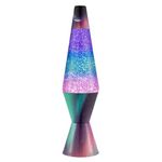 Lava Original Lamp - 14.5" Polar Glimmer - Silver Glitter, Multicolor Base and Globe- Home Décor Motion Light - 2048