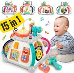 Baby Toys 6-12 Months 15-in-1 Activity Cube, 1 Year Old Baby Toys for 1 + Year Old Girl Boy, 6 Month Old Toddler Baby Toys 12-18 Months, Kids Toys for 1 Year Old Boy Girl Gifts Birthday Gift