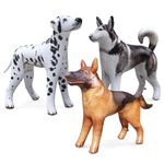 Jet Creations Dog Inflatable Animals 3 packGreat for Pool, Party Decoration, Birthday AN-3DOGS, Multi
