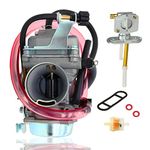 KLF300 Carburetor+Valve Switch Pump Replacement for Kawasaki BAYOU 300 KLF 300 1986-1995 1996-2005 Carb with Fuel Gas Petcock by FYSHIQING