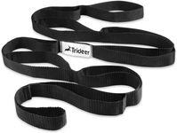 Trideer Stretching Strap Yoga Strap Physical Therapy for Home Workout, Exercise, Pilates and Gymnastics, 10 Loops Non-Elastic Stretch Bands with Workout Guide for Women & Men.