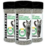 SCENT AWAY Cat litter Deodorizer Litter Box Odor Eliminator | Fragrance Free Cat Litter Deodorizer with ACTIVE CARBON | Eliminates Cat Odors and Smells to Keep Your Home Fresh and Clean (Pack of 3)