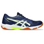 ASICS Men's Gel-Rocket 11 Volleyball Shoes, 9, Blue Expanse/Safety Yellow