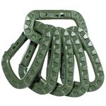 Tactical Carabiner Keychain – Hard Polymer, Lightweight Utility Hook Rings and Tactical Gear Clips – Hanging Carabiner Buckle for Backpacking, Camping, and Hiking - 6 PACK (Army Green)