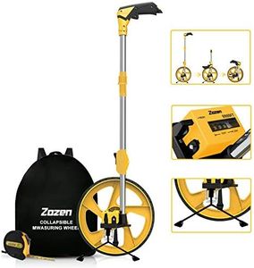 Zozen Distance Measuring Wheel in Feet and Inches, Collapsible Measure Wheel Imperial Industrial Measuring Wheel with Backpack and Tape Measure