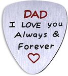 NationInFashion fathers present from daughter or son coin guitar pick. Dad I love you always and forever.