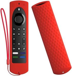 for 2023 Fire TV Stick 4K Max (2nd Gen) /Omni Series/Insignia/Toshiba/Fire TV 2-Series/4-Series- Alexa Voice Remote Control Silicone Cover with Lanyard（Red）