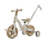 MUMMAMIA 4 in 1 Tricycle with Push Handle, Converts to Balance Bike, 10 Inch Toddler Bicycle, Push Bike 18 Months to 4 Years, Unisex (Khaki)