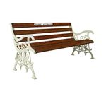 Dwarka Art Heavy Duty Cast Iron 3 Seater Bench for Garden, Park, Patio, Balcony Indoor & Outdoor FRP Top Fiber Streep
