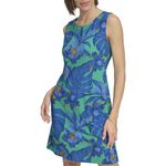 Tommy Hilfiger Women's Round Neck Dress, Parakeet Multi, 12