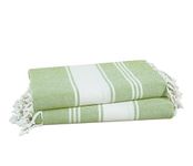 Lane Linen 100% Cotton Turkish Beach Towel 2 Pack, Oversized Beach Towel 39"x71", Lightweight Beach essentials for Women, Large Pool Towel, Absorbent & Quick Dry, Sand Free Beach Towel - Jade Lime