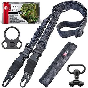 UnderAlert Two Point Sling Rifle Strap with Shoulder Pad and Rifle Sling Mount. Adjustable Gun Sling. Shotgun Sling. 2 Point Sling with Gift Box.