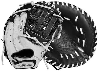 Wilson 2024 A700 FPCM 33" Fastpitch Catcher's Mitt - White/Black, Right Hand Throw