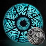 Kuangmi Evil Eyes Basketball, Absorb Light Then Glow in The Dark Basketball, 29.5 Indoor/Outdoor Leather Basketball for Adults/Men/Women