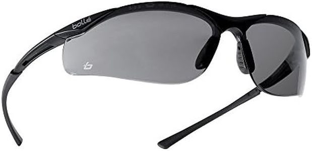 Bollé Safety 253-CT-40045 Contour Safety Eyewear with Semi-Rimless Nylon Frame and Smoke Anti-Fog Lens