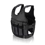 Jadeshay Weighted Vest,110LB 50KG Adjustable Weight Vests Workout Fitness Vest for Weight Loss Running Gym Training, 12 Pouches,No Weight Included.