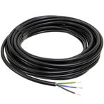 3 Core 0.75mm Flex Round Cable Black Flexible 3183Y Wire for Lighting and Extension Leads - 10 Metre