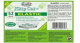 Alfapet Kitty Cat Pan Litter Box Disposable, Elastic Liners-52-Pack-For Giant, Extra-Giant, Super-Jumbo Size Litter Pans- with Sta-Put Technology for Firm, Easy Fit- Quick + Clever Waste Cleaners