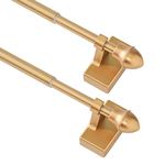 Magnetic Curtain Rods for Metal Doors，No tools required,Multi-Use Adjustable Appliance for Windows Iron Steel Places，16-28 Inch，2 Pack,Gold