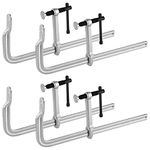 MAXPOWER Deep Throat F Clamp 15-5/8" x 5-5/8", Heavy Duty Bar Clamp for Welding, Pack of 4