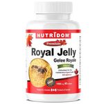 Nutridom Royal Jelly 1000 mg, Non-GMO, Gluten Free, Dairy Free and Soy Free, Made in Canada (60 Softgels)