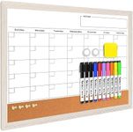 Monthly Whiteboard Calendar & Corkb