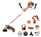 PROYAMA 51.7cc 2-Cycle Gas Powred Weed Eater Weed Trimmer, 3-in-1 Gas String Trimmer and Brush Cutter, Anti-Vibration System Tube