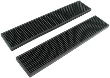 17.5x3.5 inches Long PVC Bar Rail Mat Non-Slip Serving Spill Mat (Pack of 2)